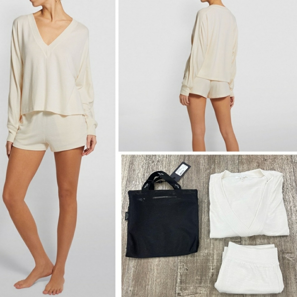 Rag & Bone The Knit Lounge Gifting Set Pale Beige XXS NWT